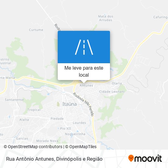 Rua Antônio Antunes mapa