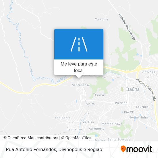Rua Antônio Fernandes mapa