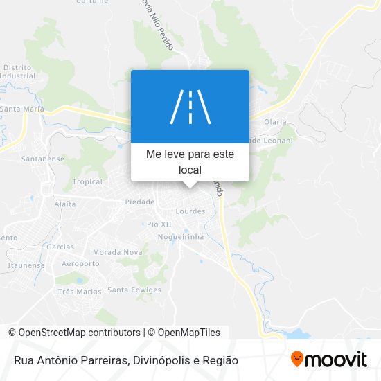 Rua Antônio Parreiras mapa