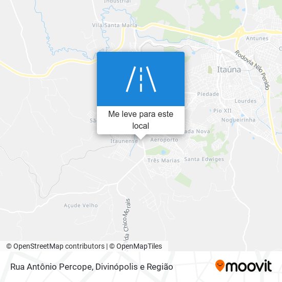 Rua Antônio Percope mapa