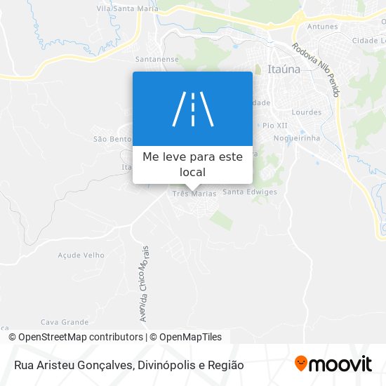 Rua Aristeu Gonçalves mapa