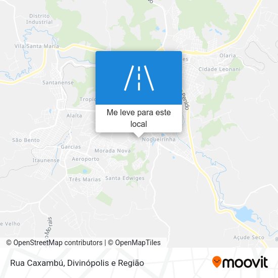Rua Caxambú mapa