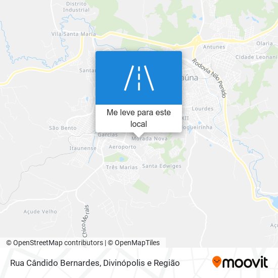 Rua Cândido Bernardes mapa