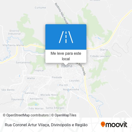 Rua Coronel Artur Vilaça mapa