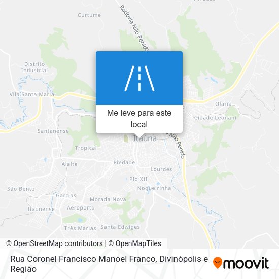 Rua Coronel Francisco Manoel Franco mapa