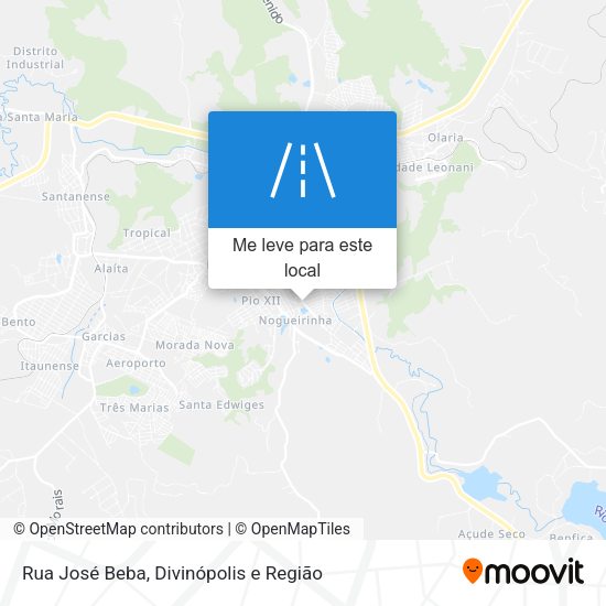 Rua José Beba mapa