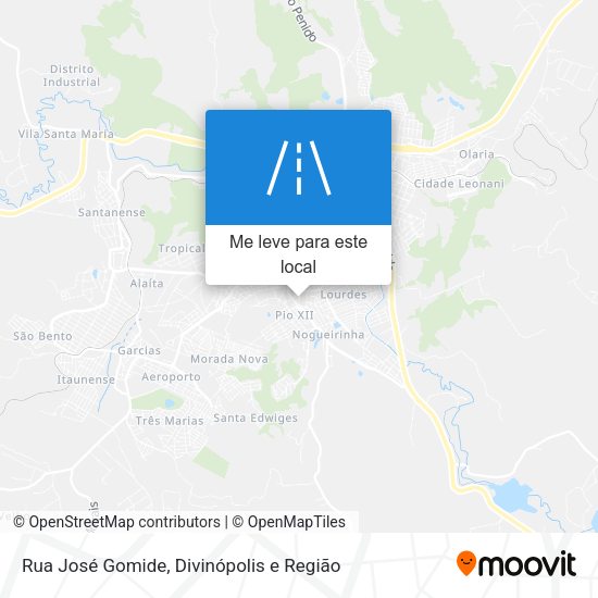 Rua José Gomide mapa