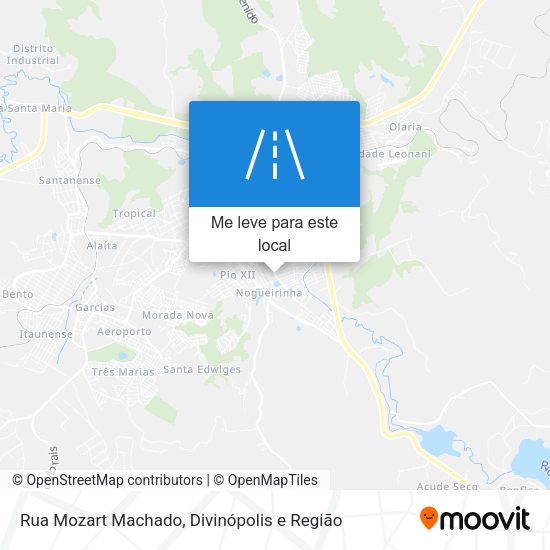 Rua Mozart Machado mapa