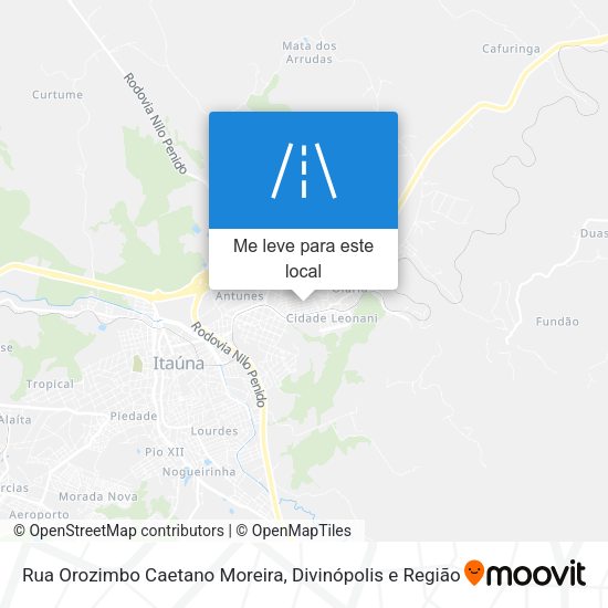 Rua Orozimbo Caetano Moreira mapa
