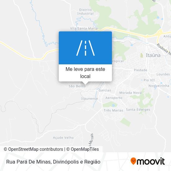 Rua Pará De Minas mapa