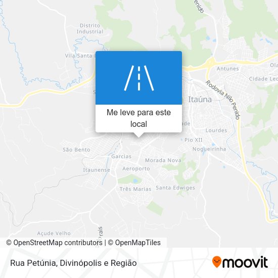 Rua Petúnia mapa