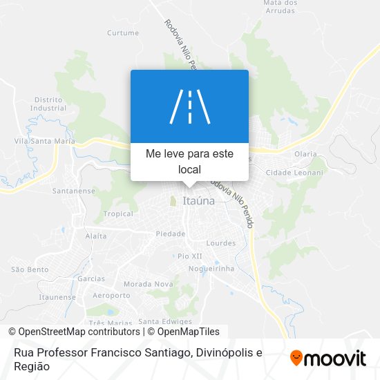 Rua Professor Francisco Santiago mapa