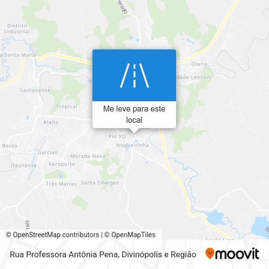 Rua Professora Antônia Pena mapa