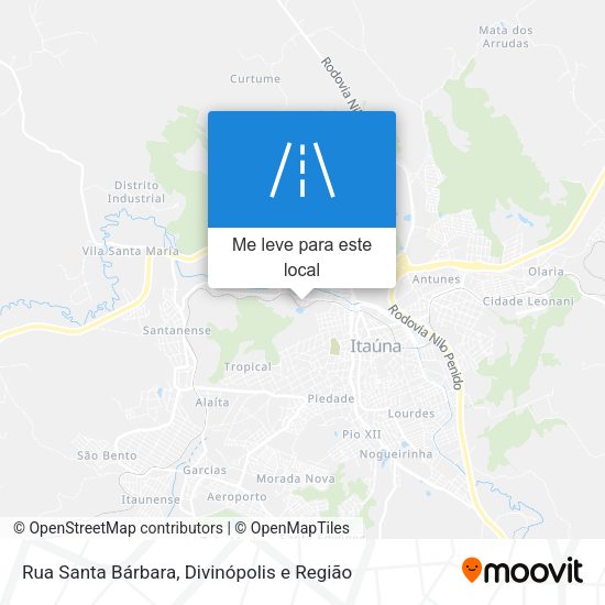 Rua Santa Bárbara mapa