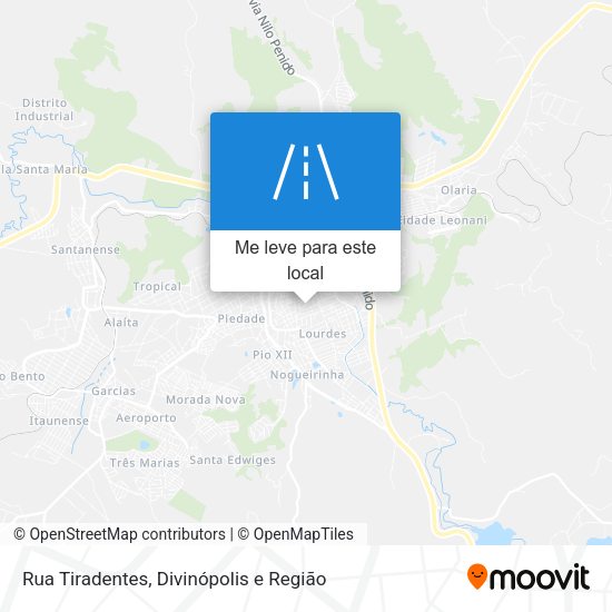Rua Tiradentes mapa