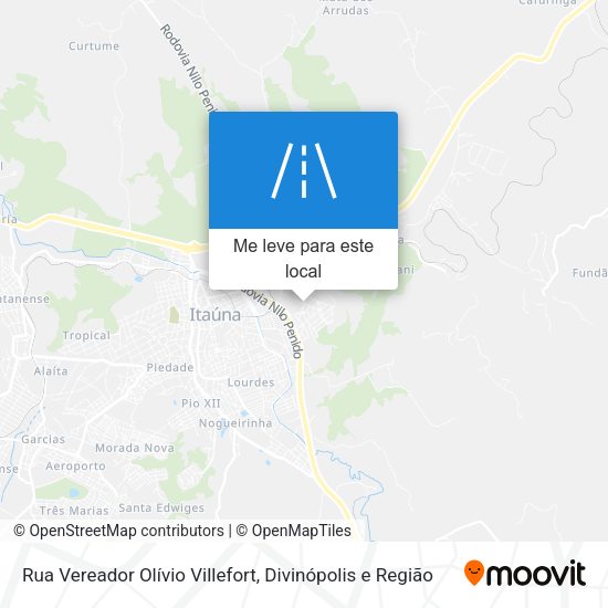Rua Vereador Olívio Villefort mapa