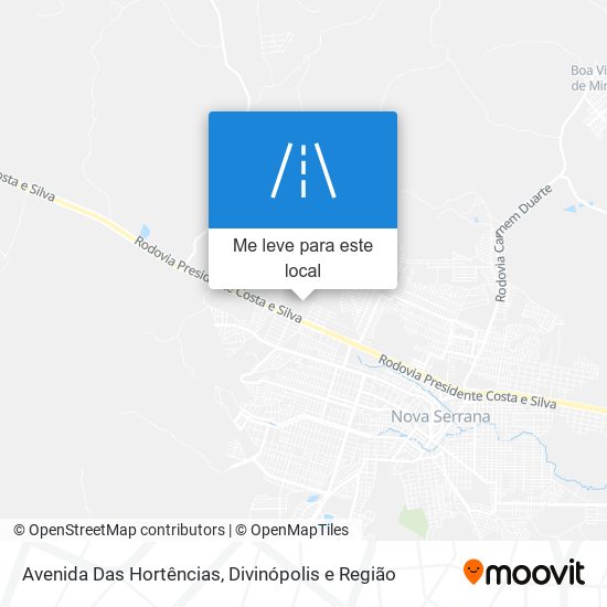 Avenida Das Hortências mapa