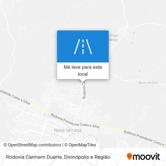 Rodovia Carmem Duarte mapa