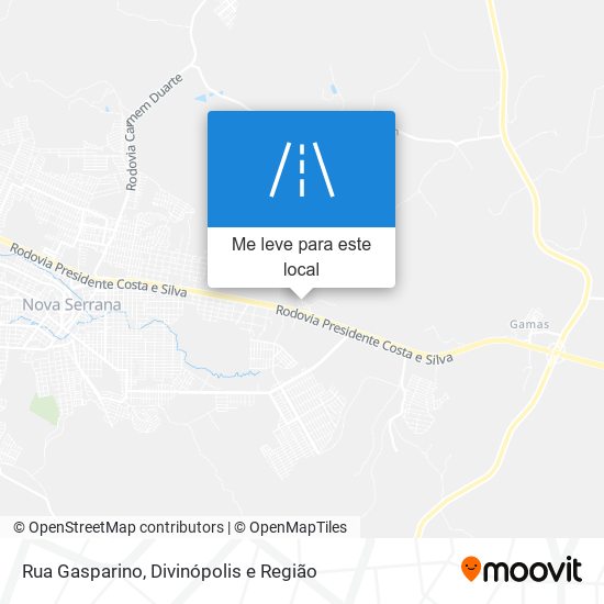 Rua Gasparino mapa