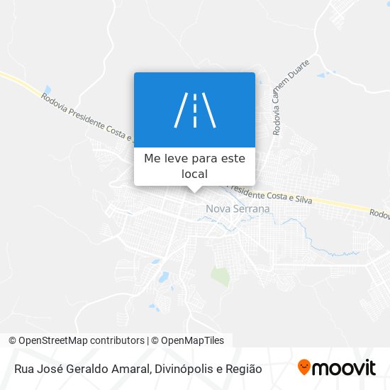 Rua José Geraldo Amaral mapa