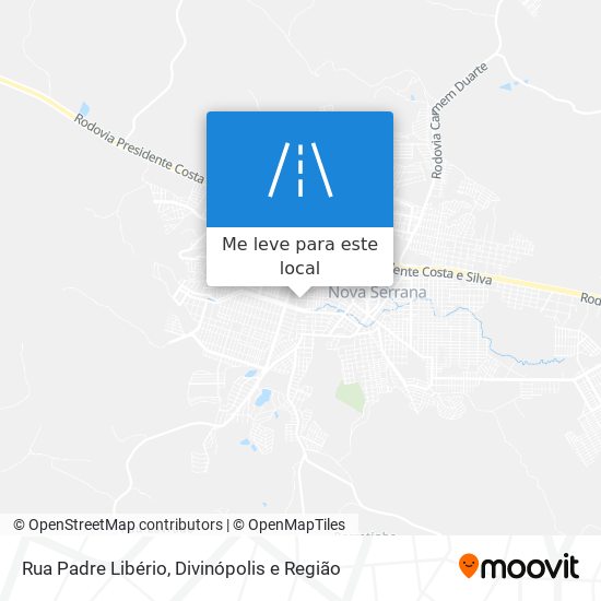 Rua Padre Libério mapa