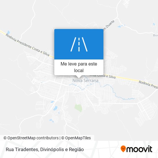 Rua Tiradentes mapa