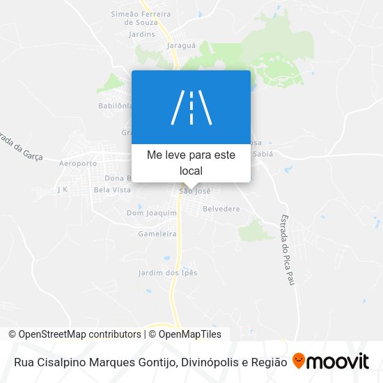 Rua Cisalpino Marques Gontijo mapa
