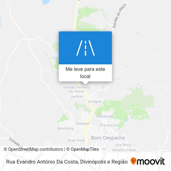 Rua Evandro Antônio Da Costa mapa