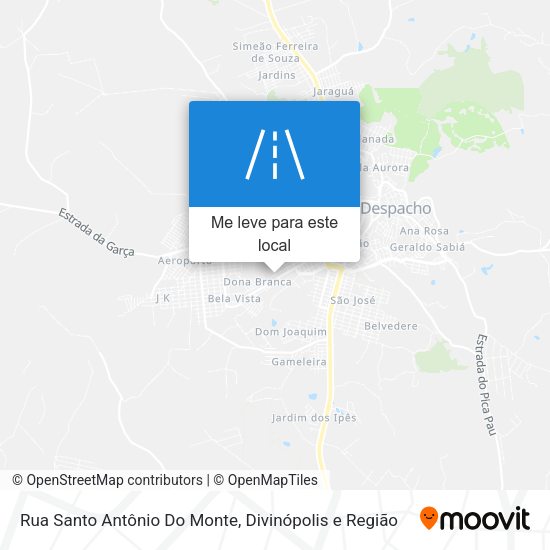 Rua Santo Antônio Do Monte mapa