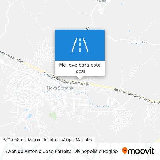 Avenida Antônio José Ferreira mapa