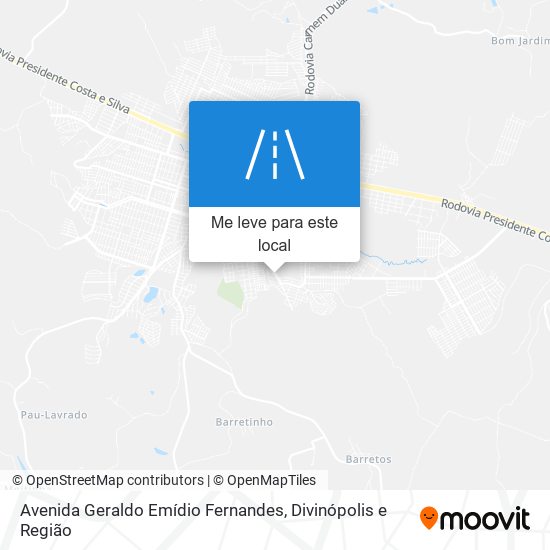 Avenida Geraldo Emídio Fernandes mapa