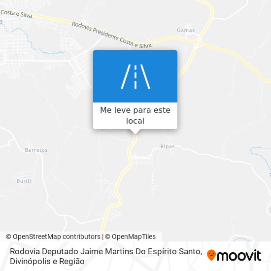 Rodovia Deputado Jaime Martins Do Espírito Santo mapa