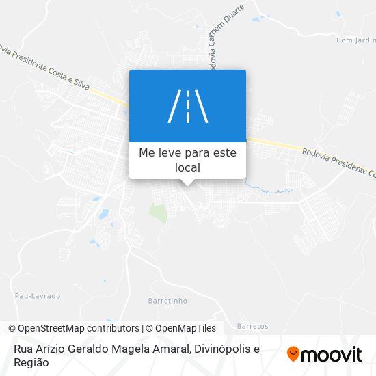 Rua Arízio Geraldo Magela Amaral mapa