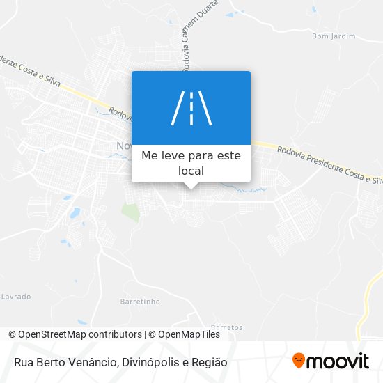 Rua Berto Venâncio mapa
