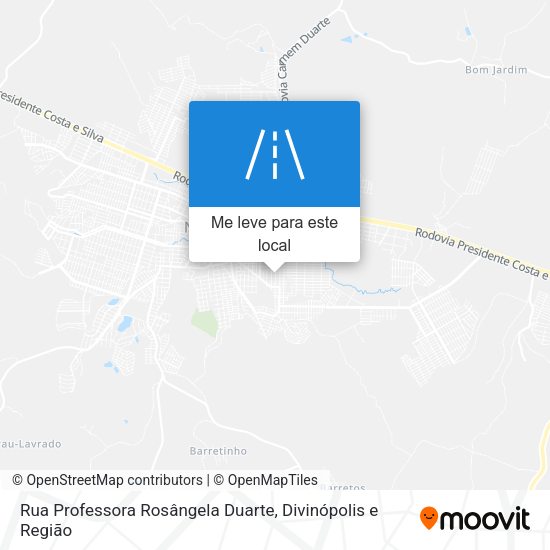 Rua Professora Rosângela Duarte mapa