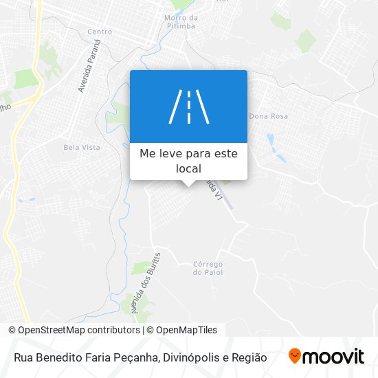 Rua Benedito Faria Peçanha mapa
