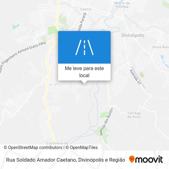 Rua Soldado Amador Caetano mapa