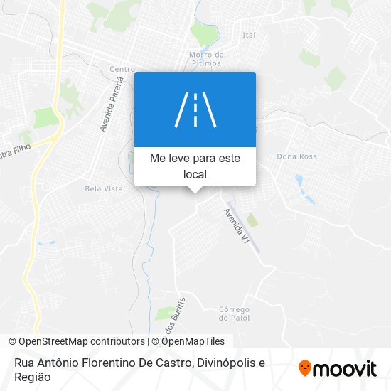 Rua Antônio Florentino De Castro mapa