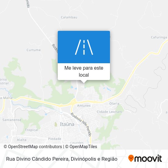 Rua Divino Cândido Pereira mapa