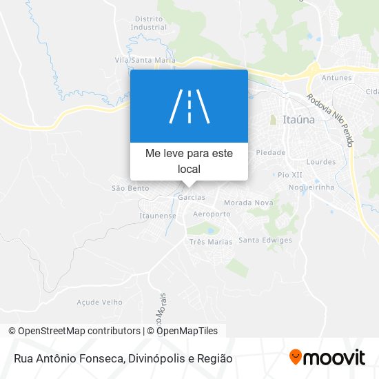 Rua Antônio Fonseca mapa