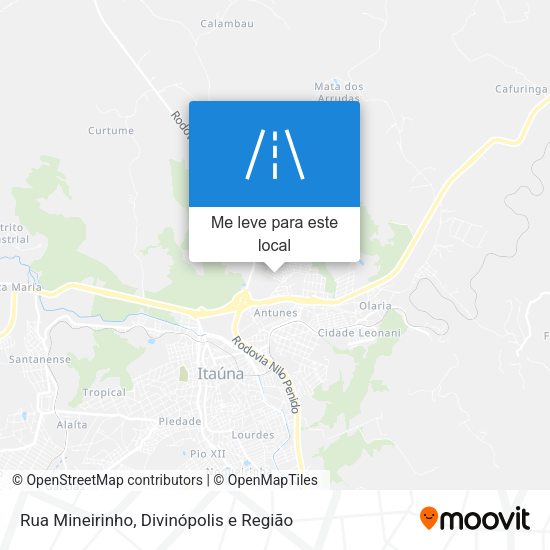 Rua Mineirinho mapa