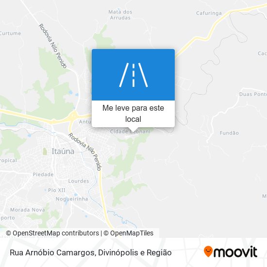 Rua Arnóbio Camargos mapa