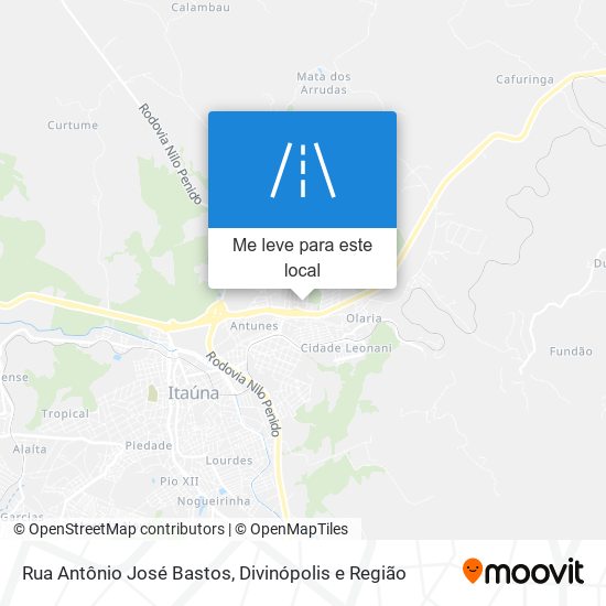 Rua Antônio José Bastos mapa