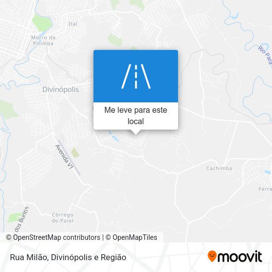 Rua Milão mapa