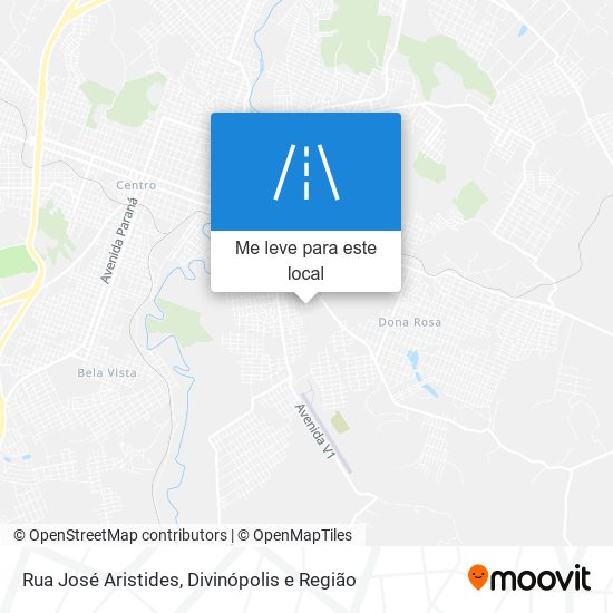 Rua José Aristides mapa