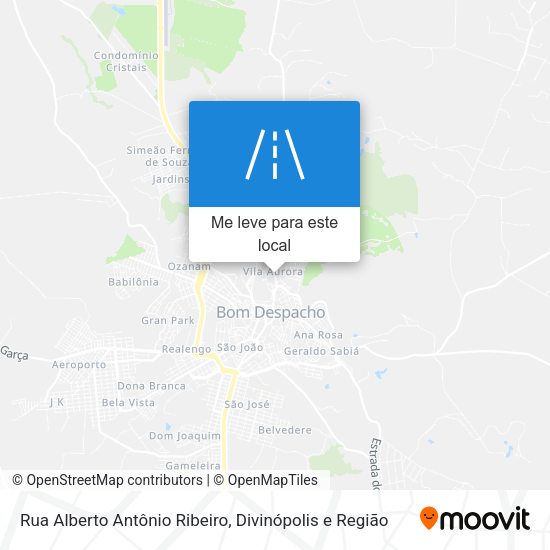 Rua Alberto Antônio Ribeiro mapa