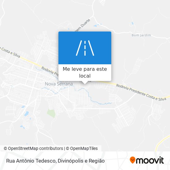 Rua Antônio Tedesco mapa