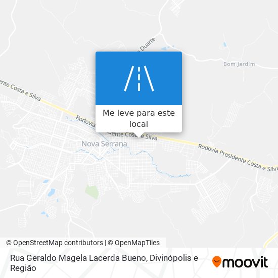 Rua Geraldo Magela Lacerda Bueno mapa