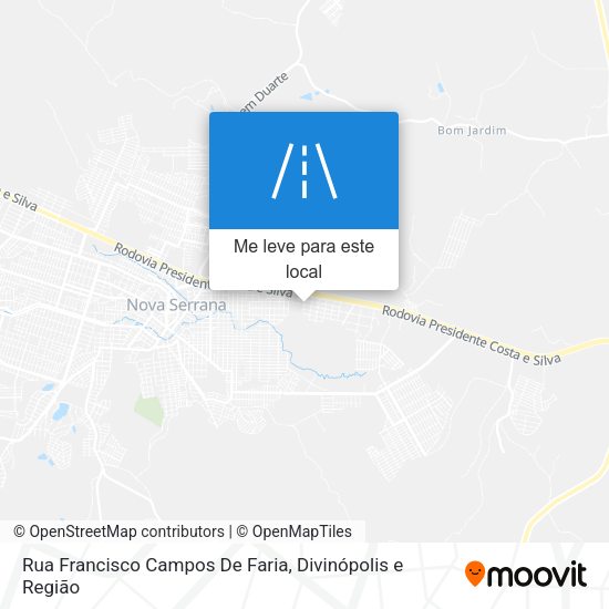 Rua Francisco Campos De Faria mapa
