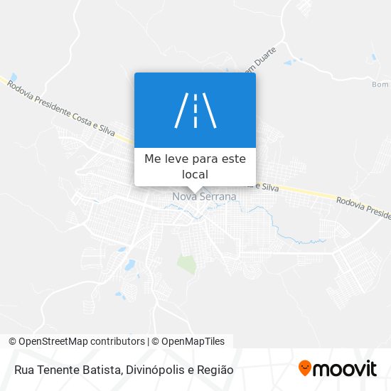 Rua Tenente Batista mapa